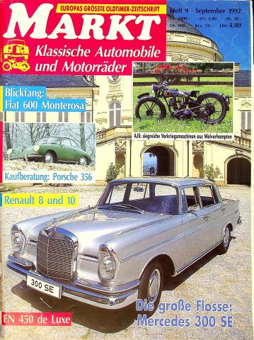 Deckblatt Oldtimer Markt (09/1992)